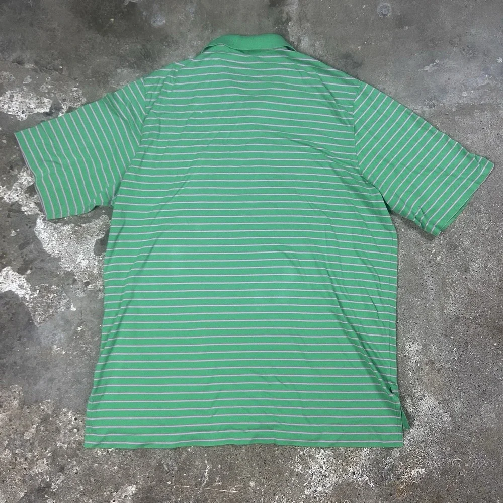 Polo Golf‎ Ralph Lauren Polo Shirt Size XL Green Pink Striped Embroidered Logo